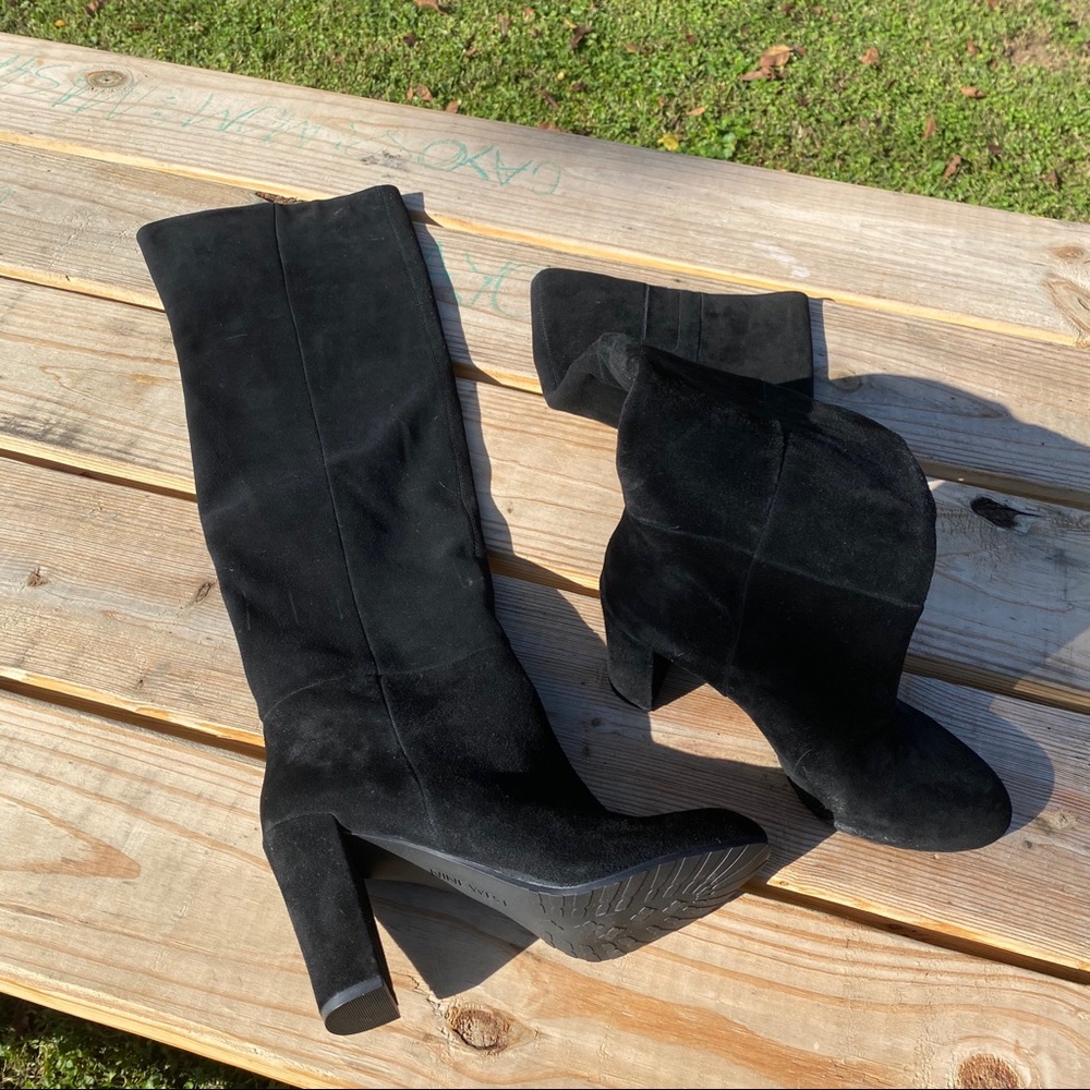 Nine West suede thigh high heels